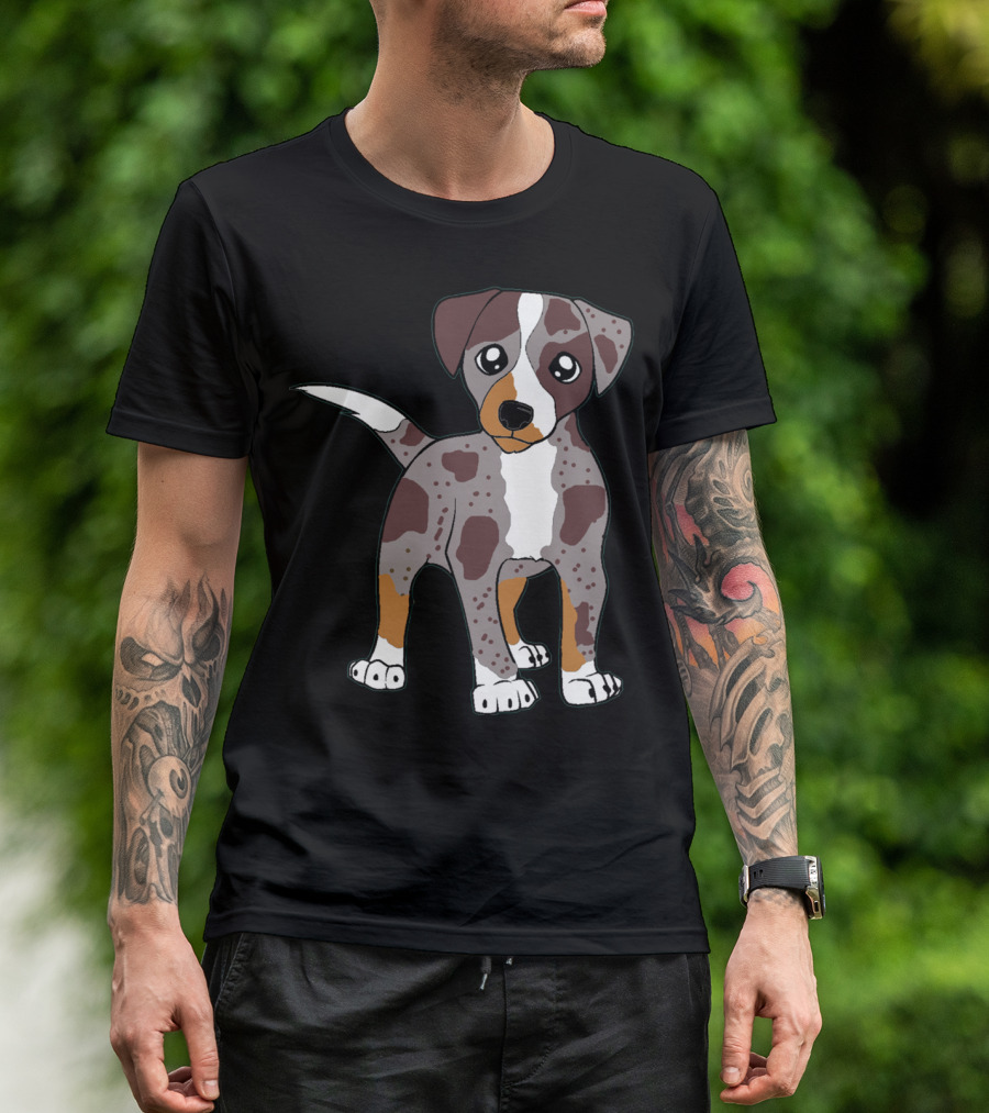 Catahoula Leopard Dog Red Merle Cartoon Puppy T-Shirt