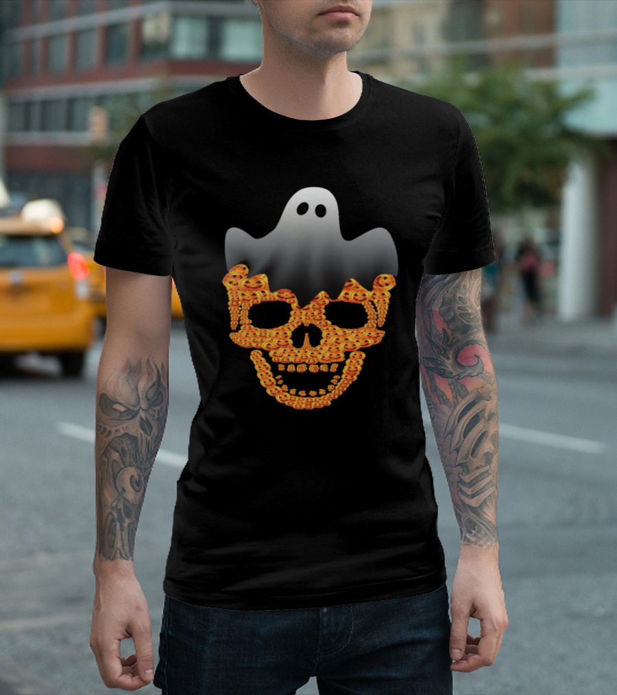 Halloween Skull Ghost Pumpkin Faces Hunting T-Shirt