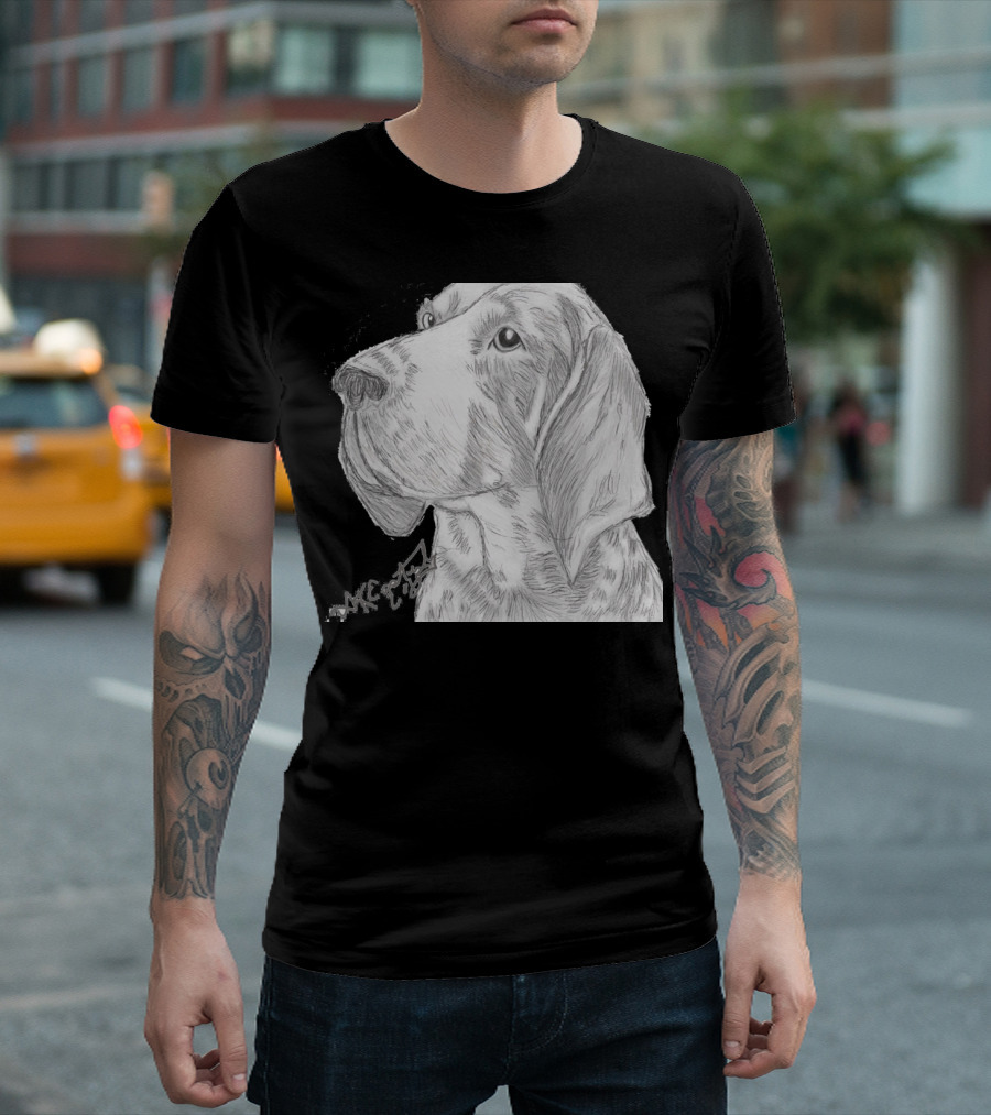 TN Dog Sketch with Signature T-Shirt