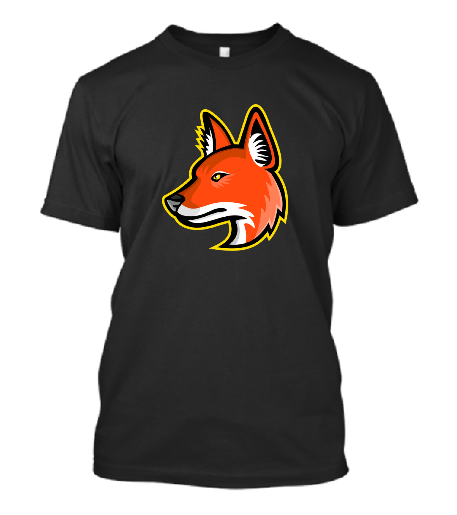 Dhole Asiatic Wild Dog Mascot Vibrant Head Profile T-Shirt