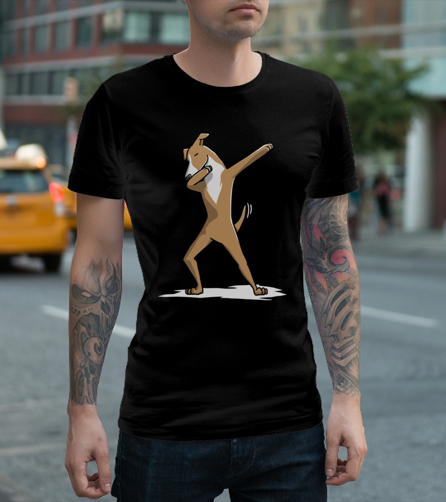 Greyhound Dabbing Dog Dance Moves Trendy Canine Dab Pose T-Shirt