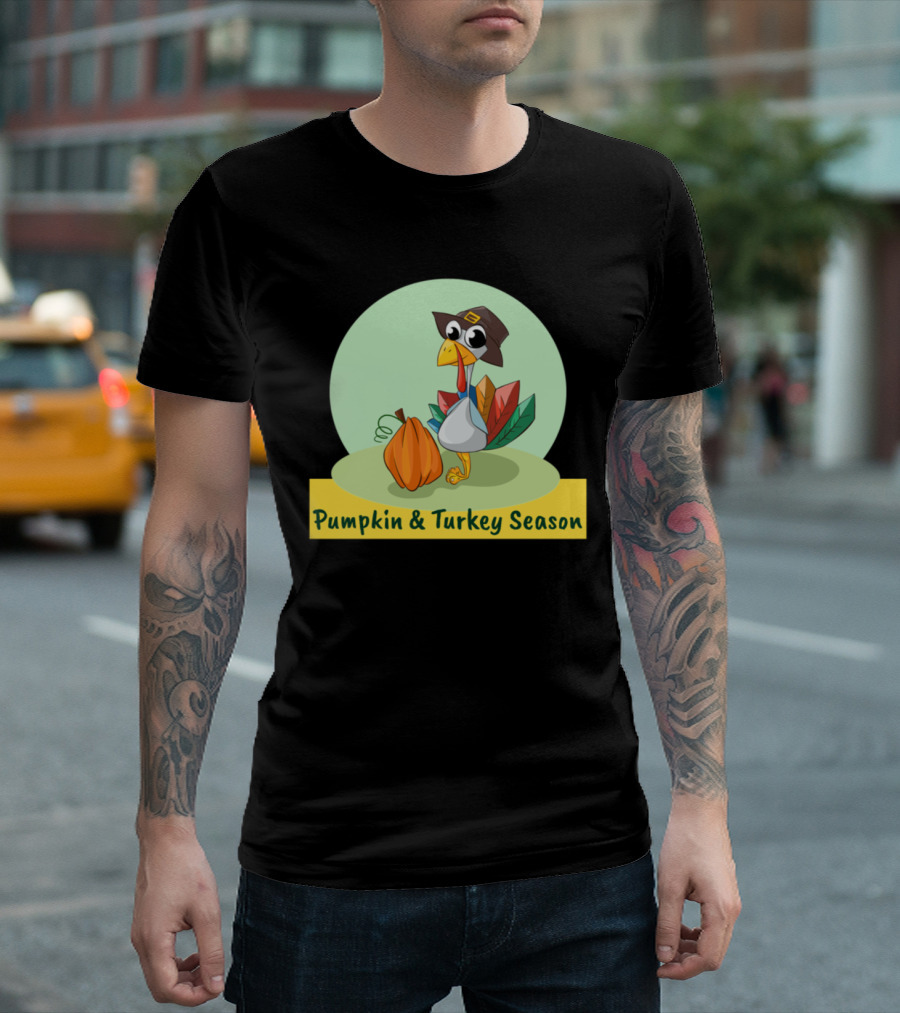 Pumpkin and Turkey Season Autumn T-Shirt