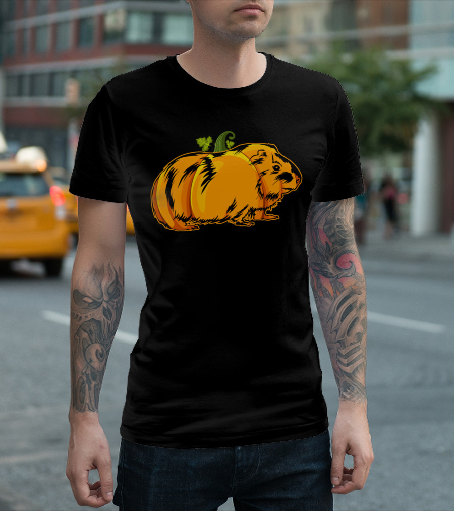 Guinea Pig Pumpkin Halloween Crossover T-Shirt