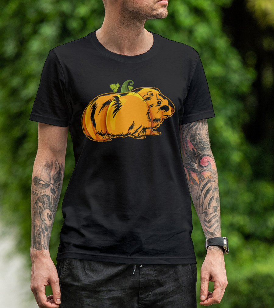 Guinea Pig Pumpkin Halloween Crossover T-Shirt