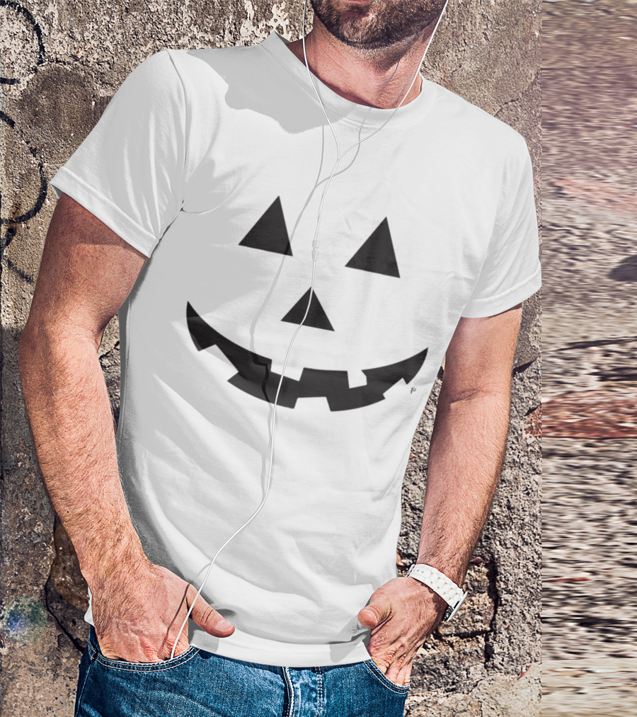 Halloween Pumpkin Face Scary Eyes Mouth T-Shirt