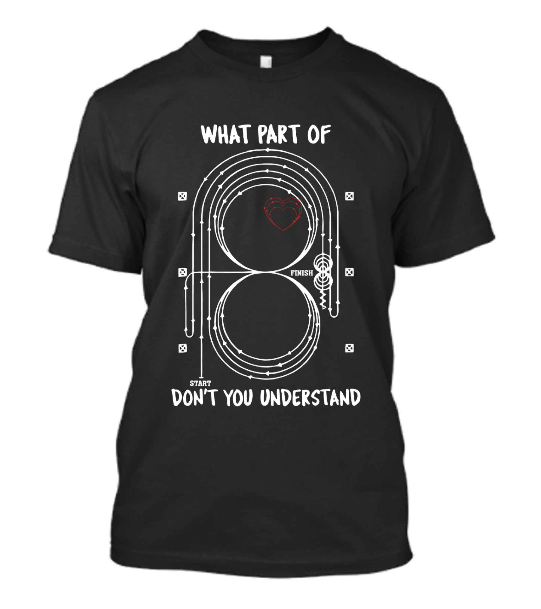 What Part Of Don't You Understand Infinity Heart Maze Start Finish T-Shirt
