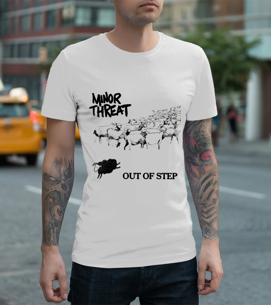 Minor Threat Out Of Step Black Sheep Among Flock T-Shirt