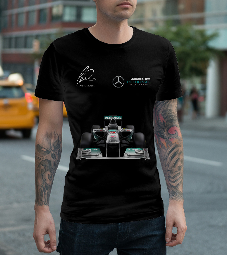 Lewis Hamilton Mercedes AMG Petronas Motorsport Formula One Racing T-Shirt