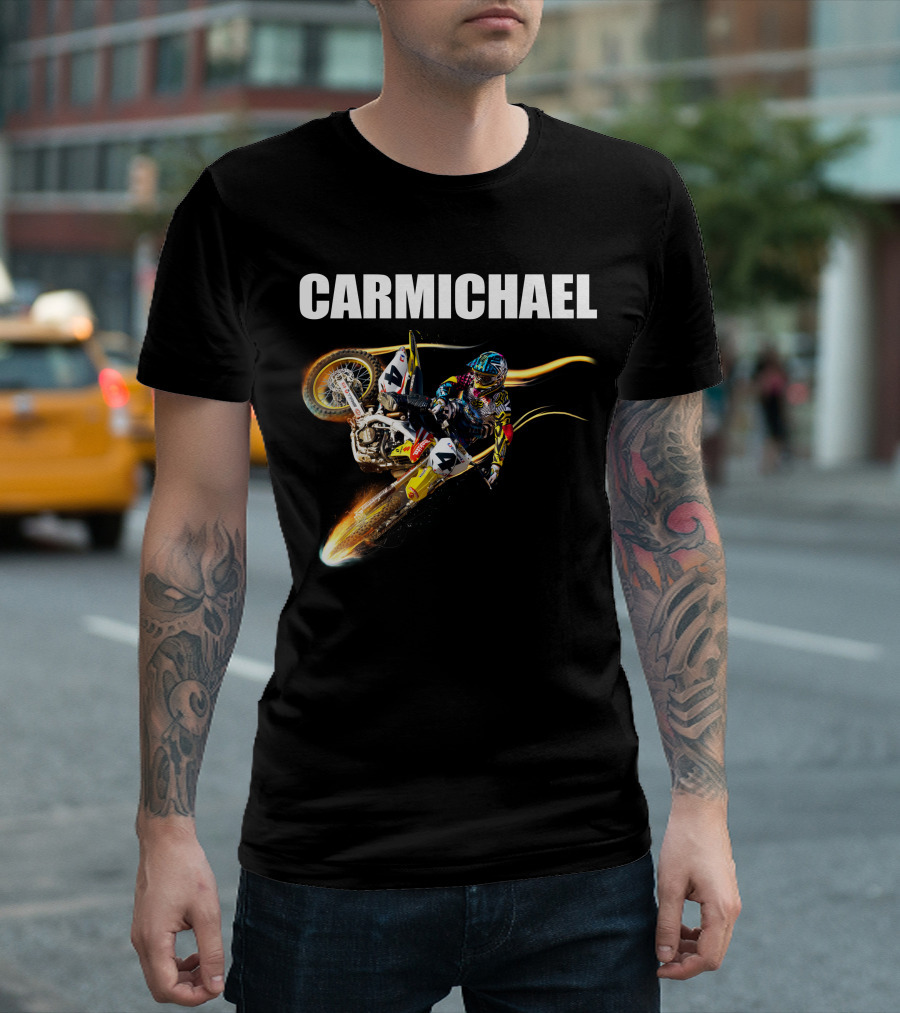 Carmichael Motocross Stunt Action T-Shirt