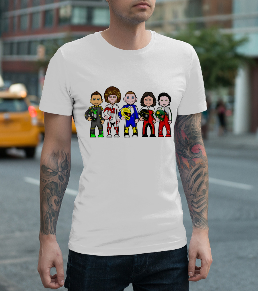 Moto GP Legends Cartoon Racer Characters T-Shirt