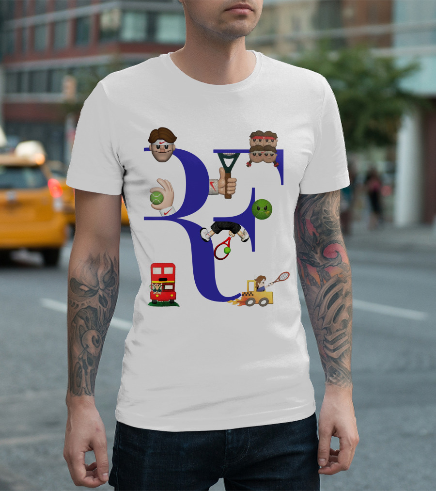 Roger Federer Emoji RF Tennis Icons T-Shirt