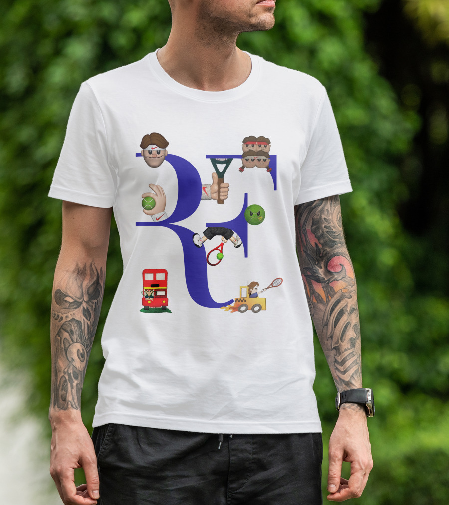 Roger Federer Emoji RF Tennis Icons T-Shirt