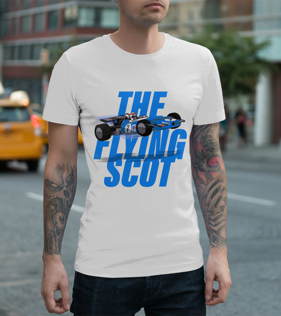 The Flying Scot Jackie Stewart Racing Legend Formula One Car T-Shirt