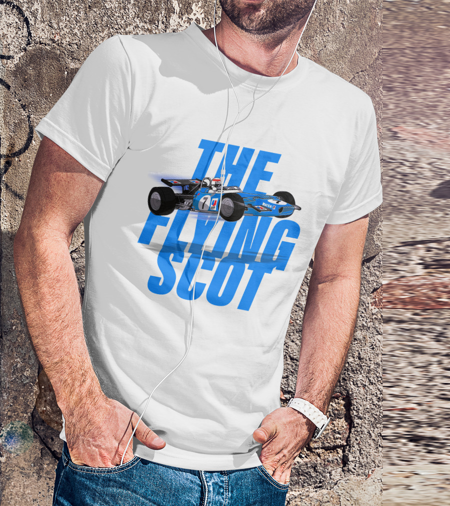 The Flying Scot Jackie Stewart Racing Legend Formula One Car T-Shirt