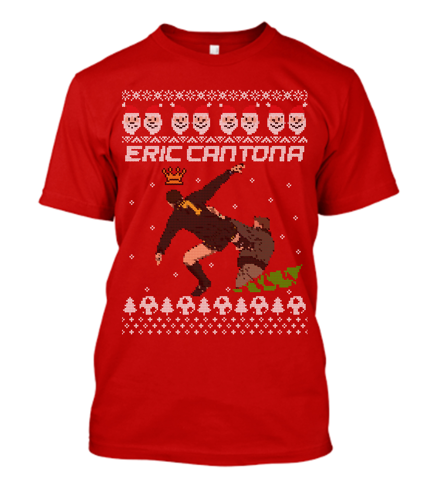 Eric Cantona Iconic Jump Festive T-Shirt