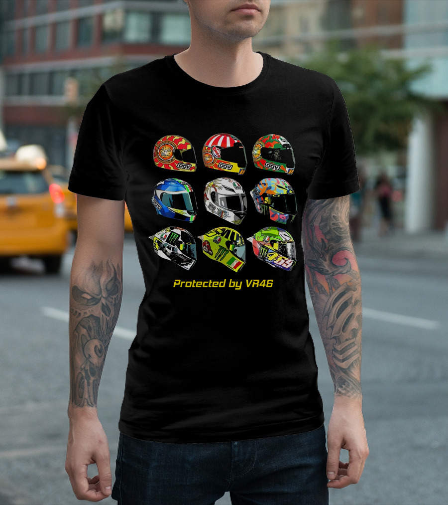 Protected by VR46 AGV Helmets Collection T-Shirt