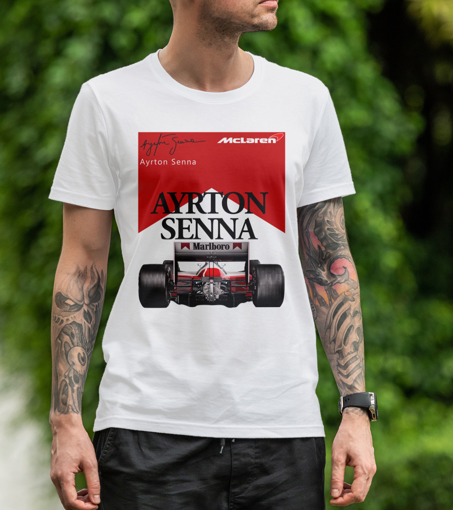 Ayrton Senna McLaren Marlboro Racing Team T-Shirt