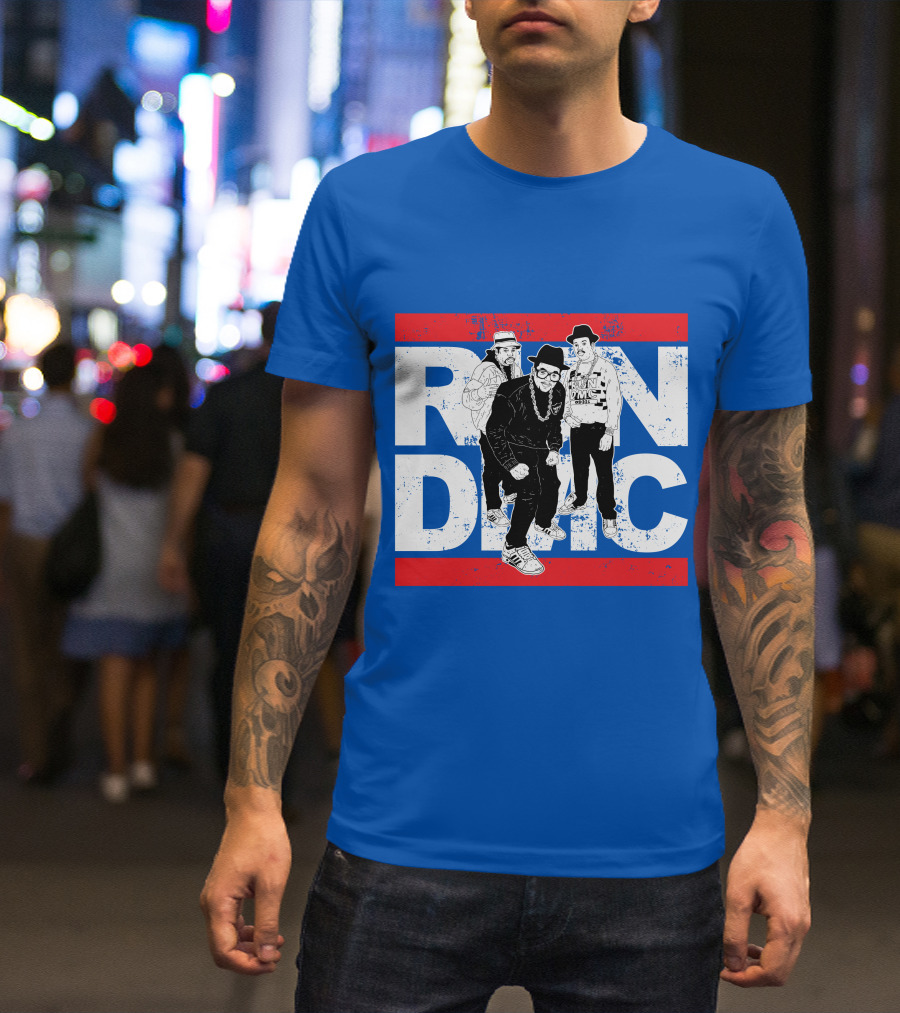 Run DMC 53 Hip Hop Legends Graphic Red Stripes T-Shirt