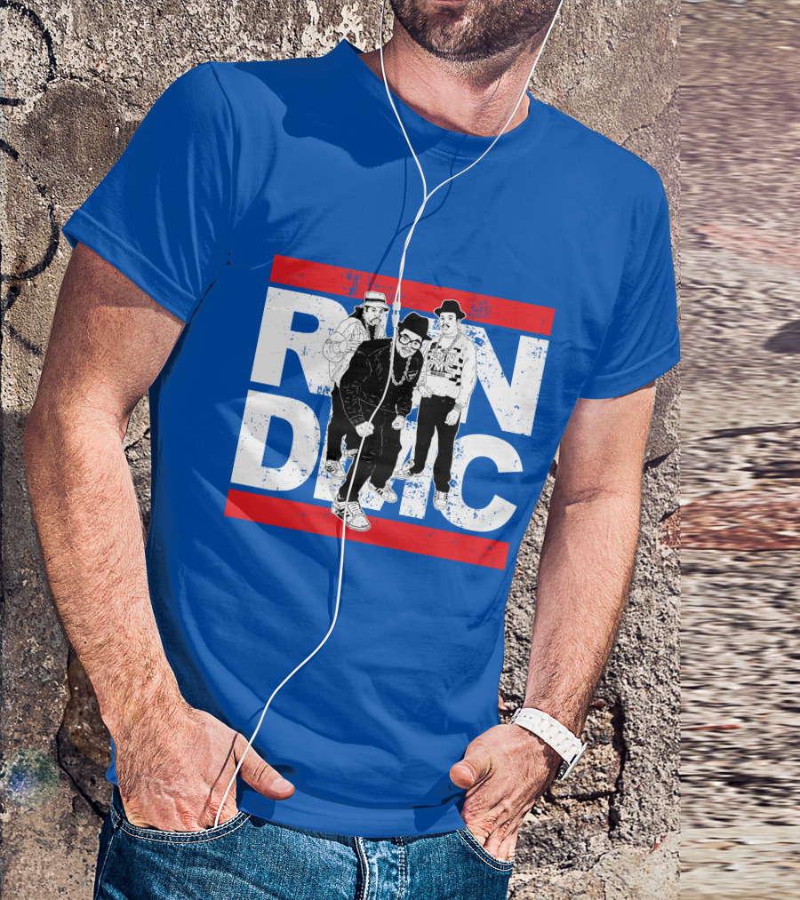 Run DMC 53 Hip Hop Legends Graphic Red Stripes T-Shirt