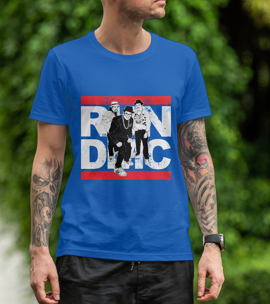 Run DMC 53 Hip Hop Legends Graphic Red Stripes T-Shirt