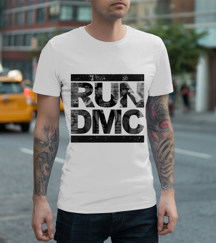 Run DMC Black And White Portrait 46 T-Shirt