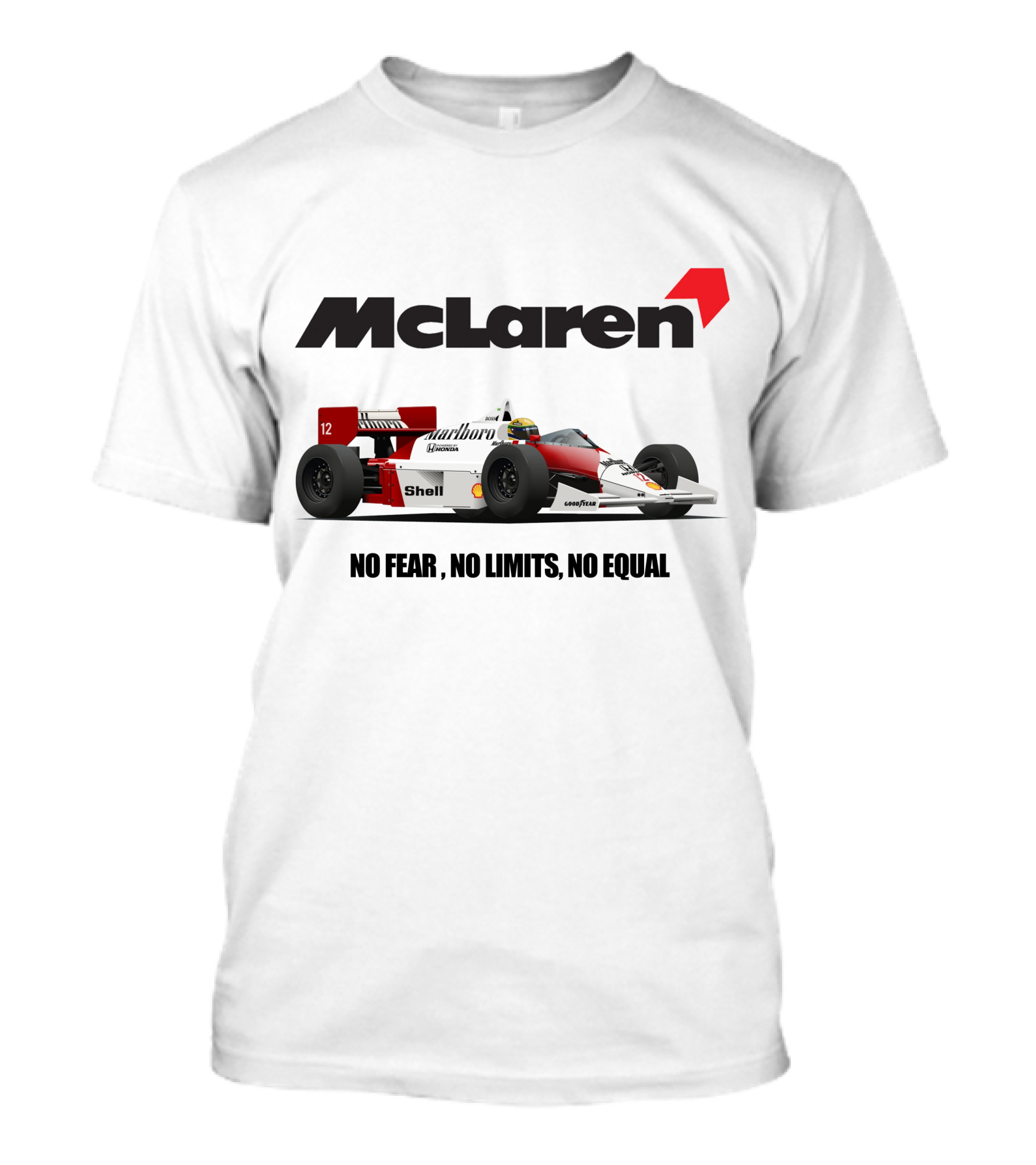 McLaren MP4 No Fear No Limits No Equal Racing Car T-Shirt