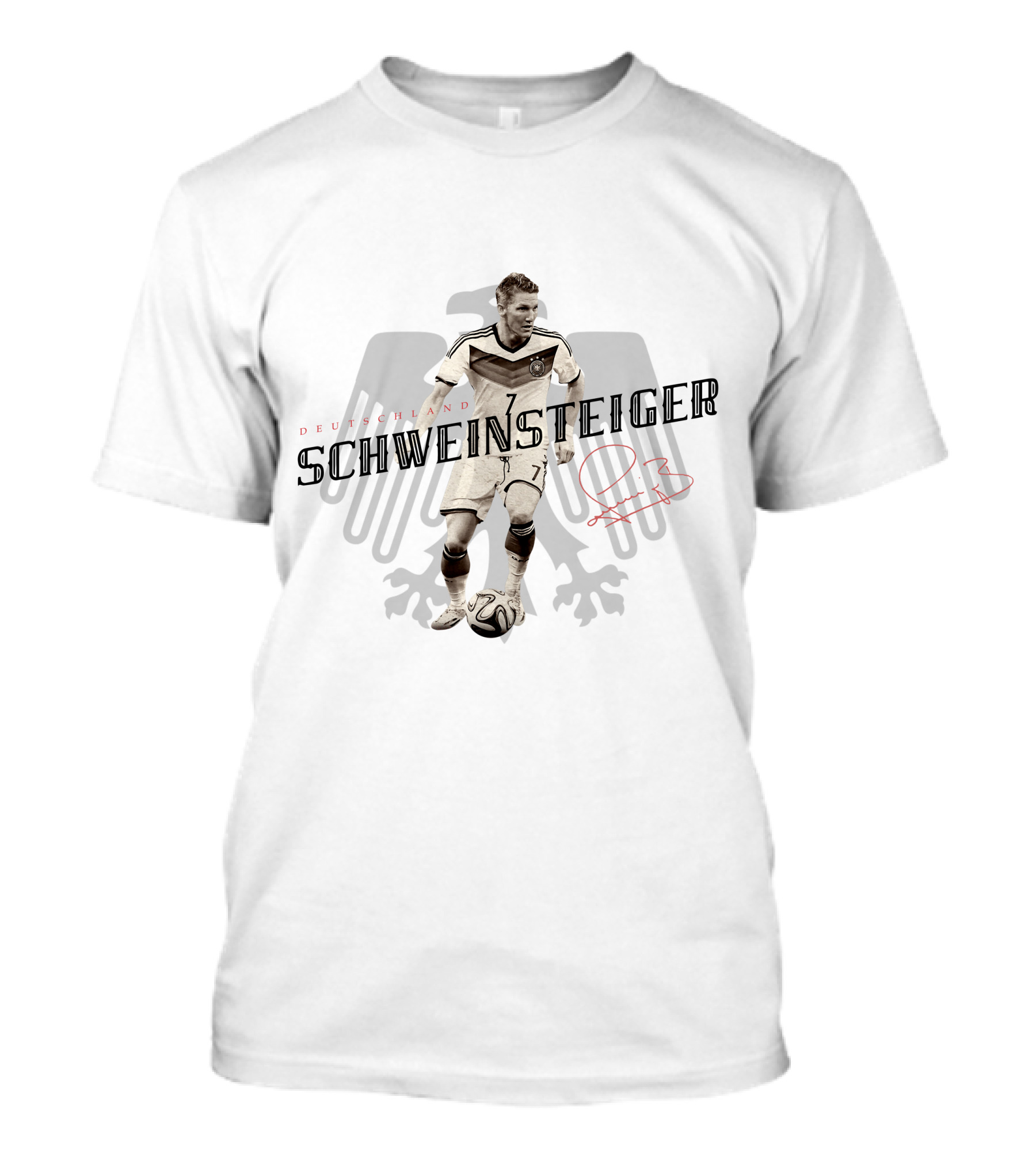 Deutschland Schweinsteiger Soccer Player Avec Ballon T-Shirt