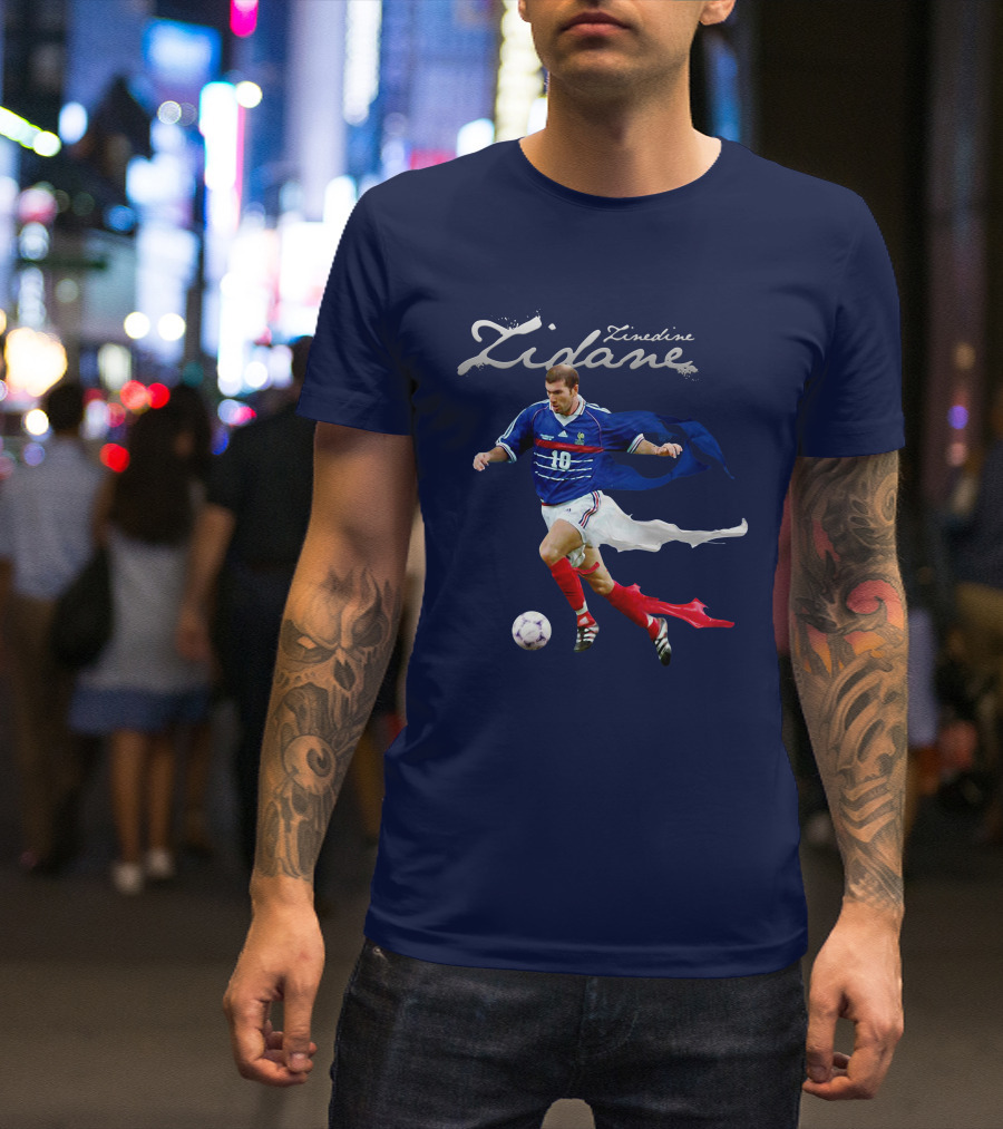 Zinedine Zidane Iconic Number 10 Football Legend T-Shirt