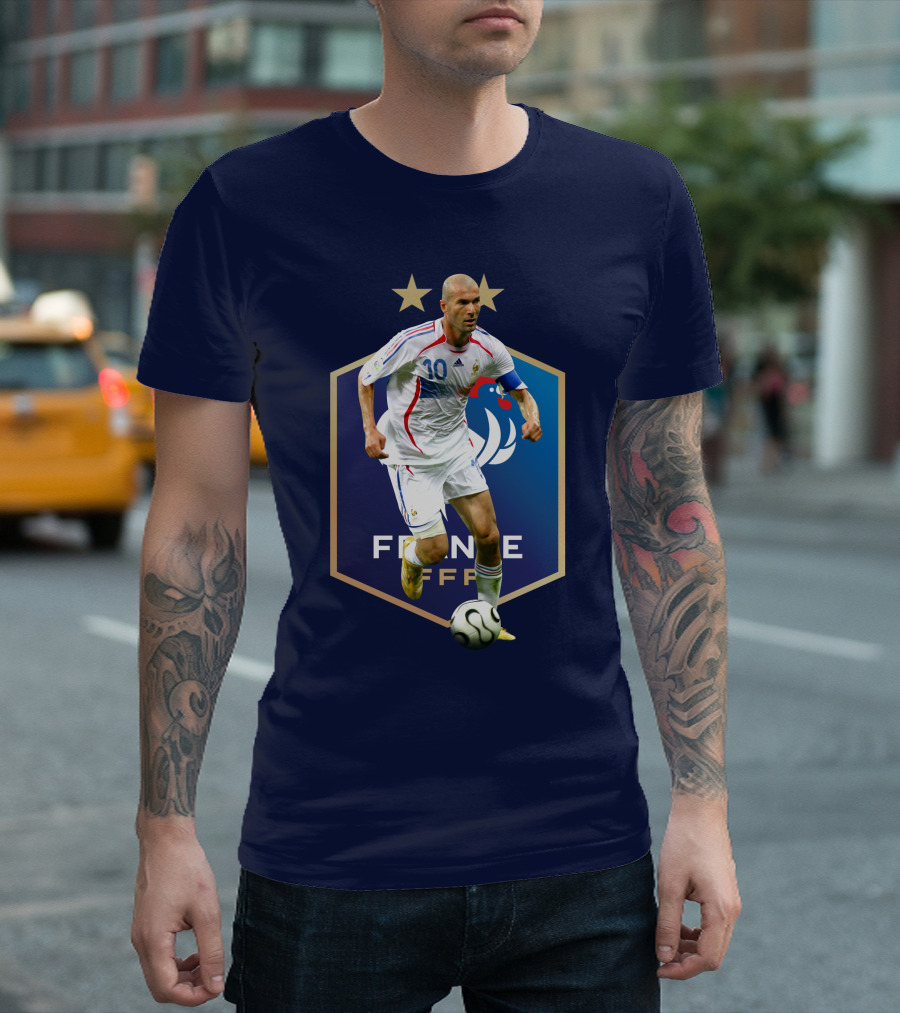 Zidane France FFF Soccer Icon Stars T-Shirt