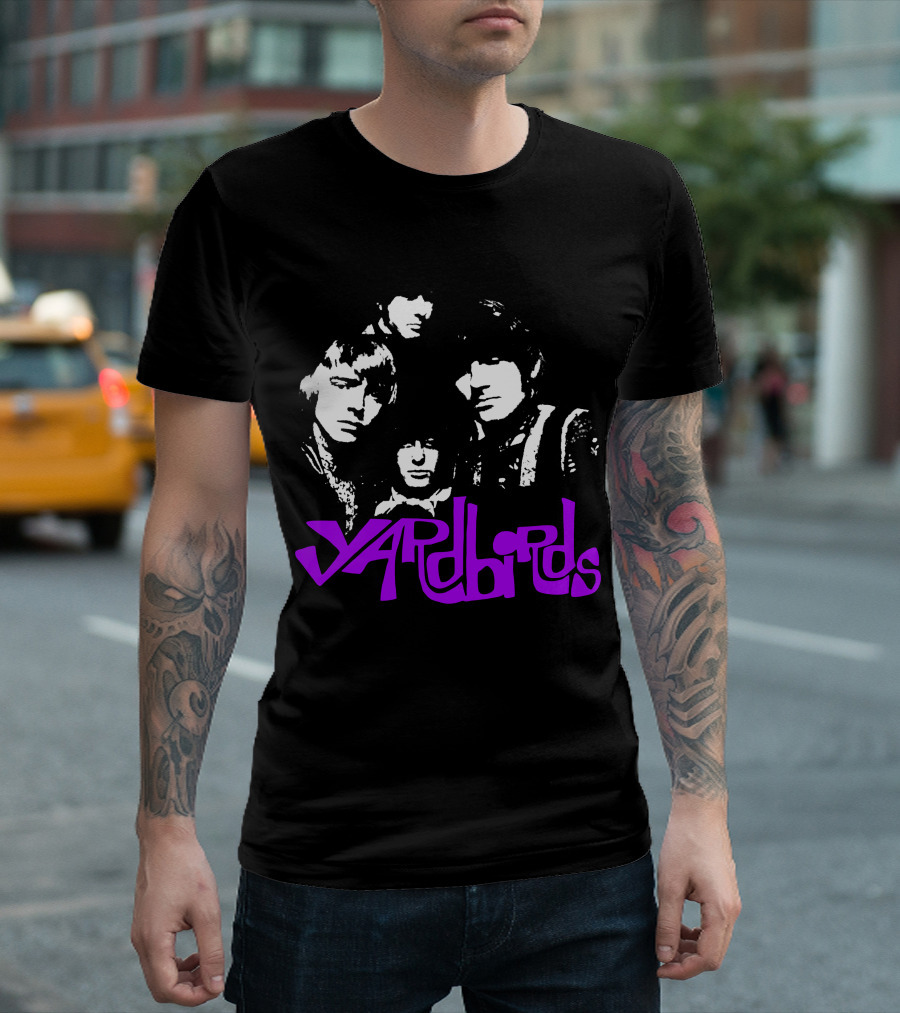 Yardbirds Psychedelic Text T-Shirt