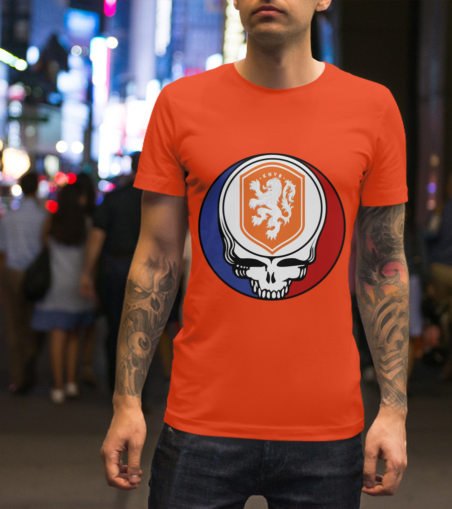 Netherland National Football Team KNVB Grateful Dead Skull T-Shirt