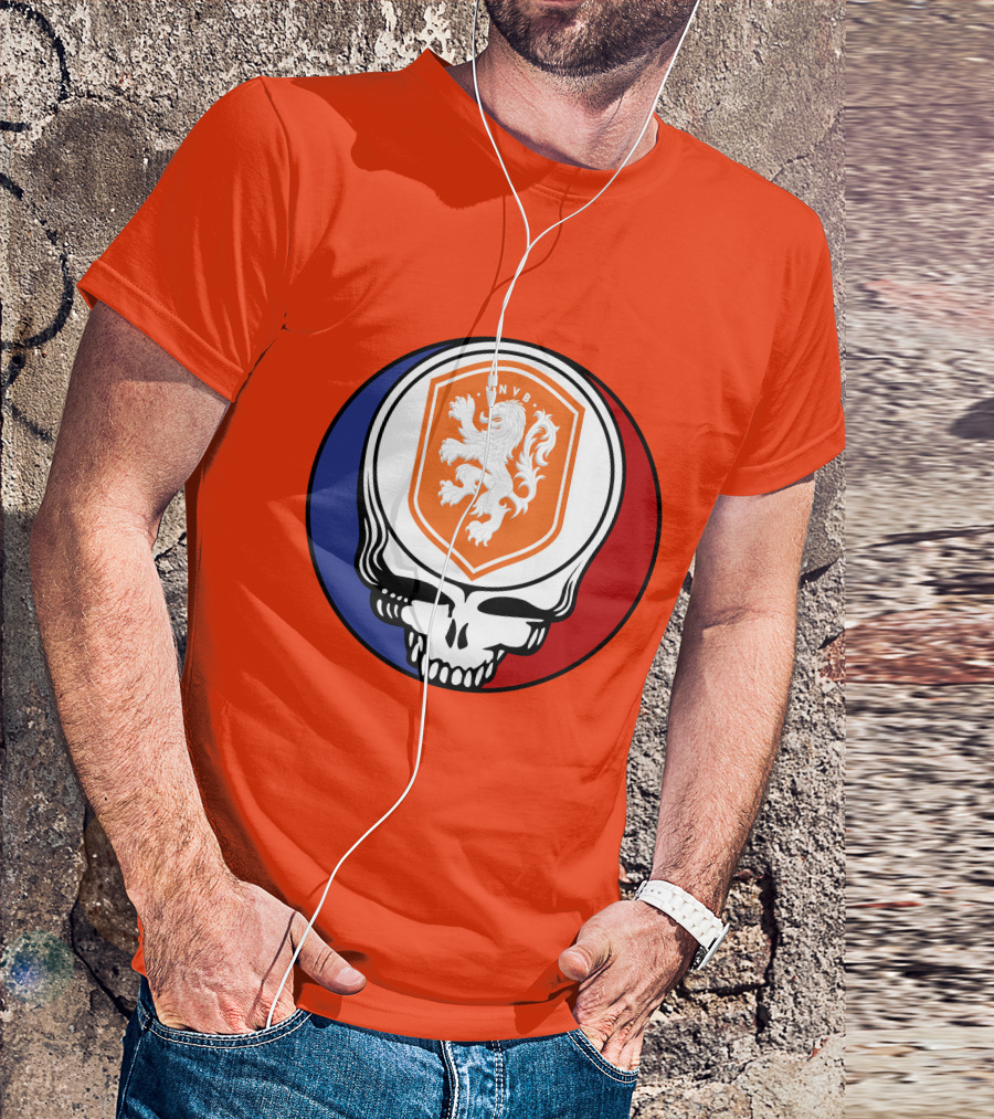Netherland National Football Team KNVB Grateful Dead Skull T-Shirt