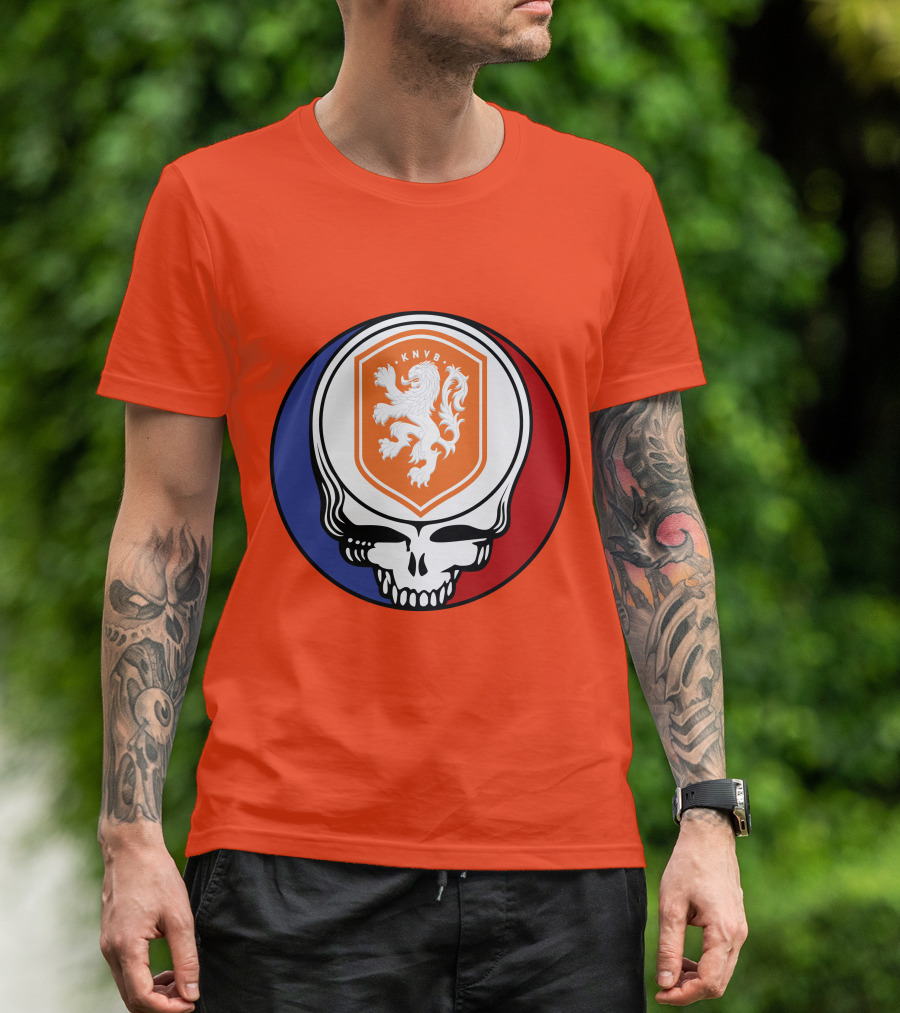 Netherland National Football Team KNVB Grateful Dead Skull T-Shirt