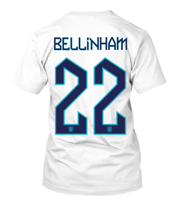 Jude Bellingham 22 England Three Lions Football Crest T-Shirt