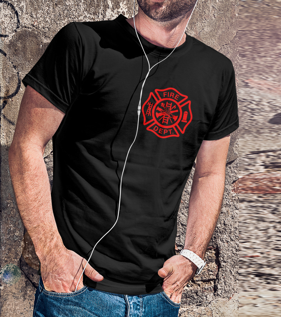 Fire Department Firefighter Hawaii Maltese Cross T-Shirt