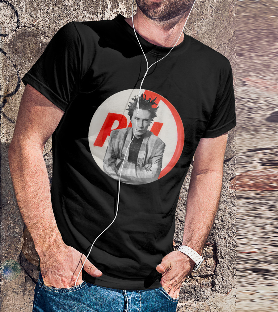 Public Image Ltd PiL John Lydon Button Style Plaid Jacket T-Shirt