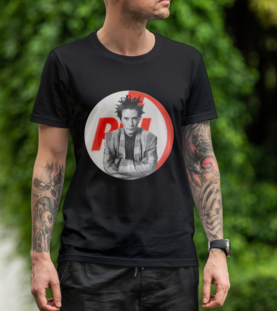 Public Image Ltd PiL John Lydon Button Style Plaid Jacket T-Shirt