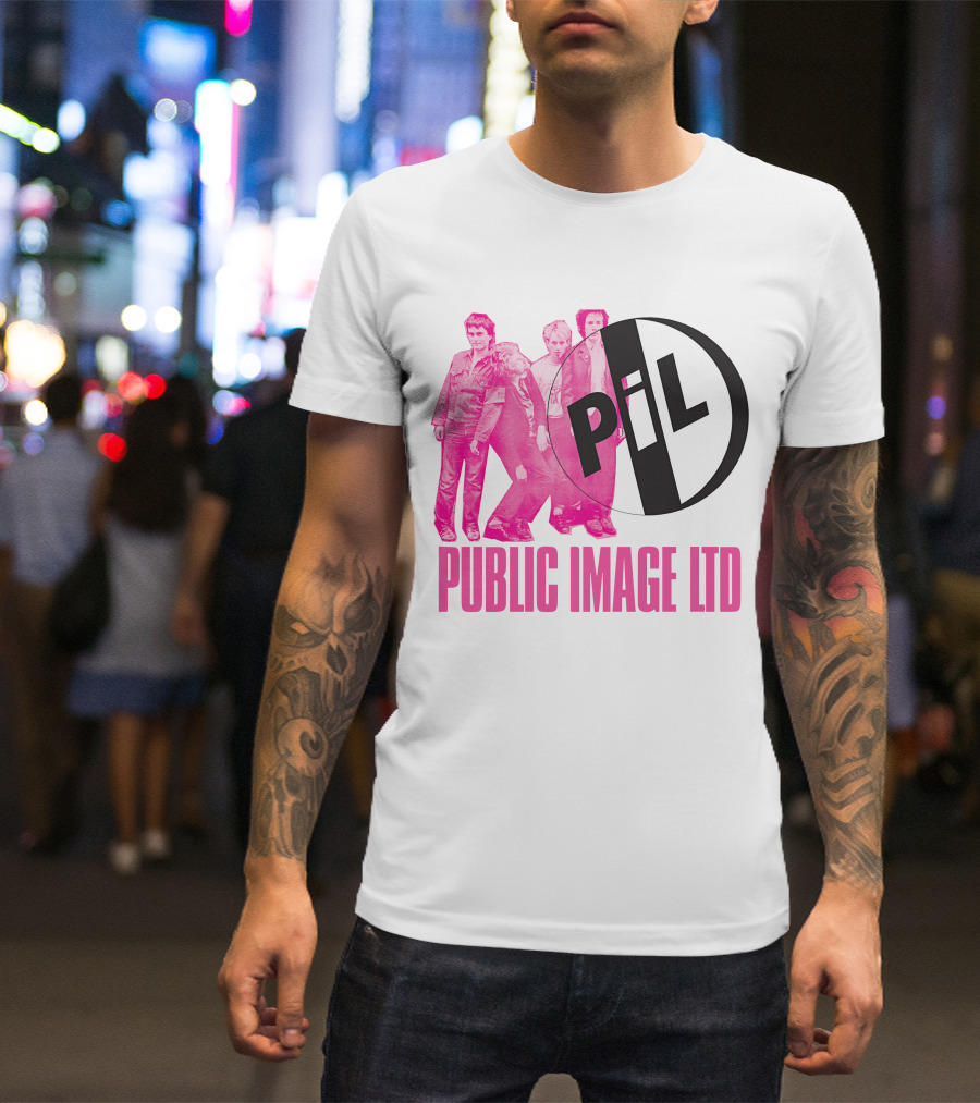 Public Image Ltd PiL Band Logo Pink T-Shirt