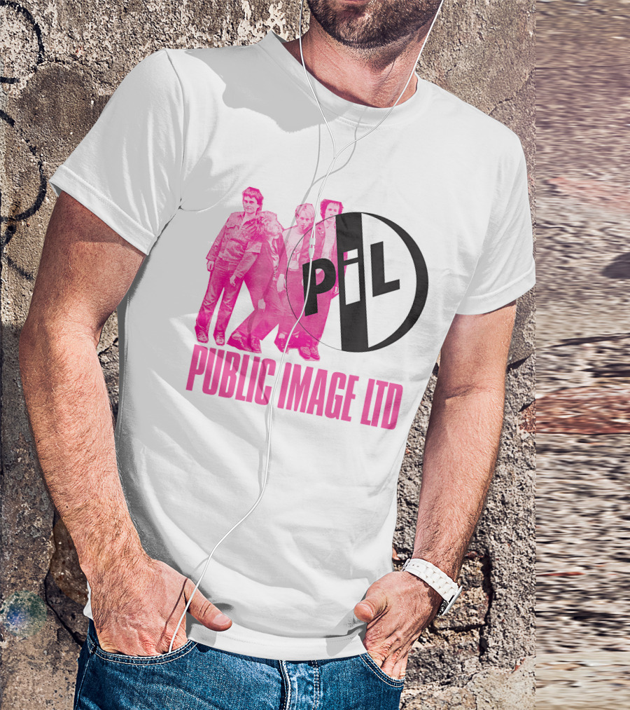 Public Image Ltd PiL Band Logo Pink T-Shirt
