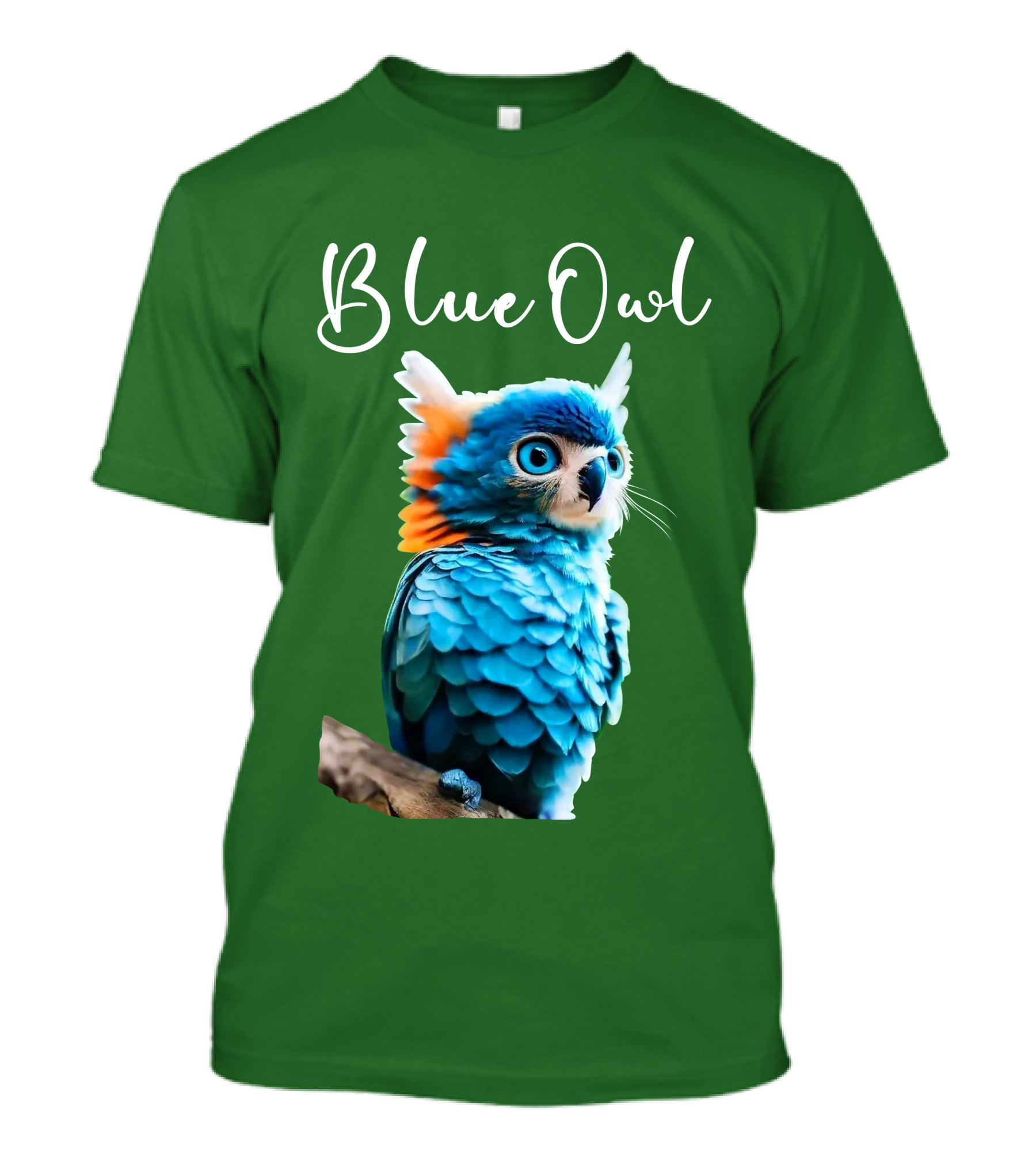 Beautiful Blue Owl Fantasy Creature T-Shirt