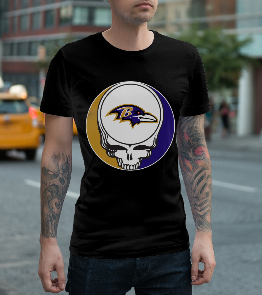 Baltimore Ravens Skull T-Shirt