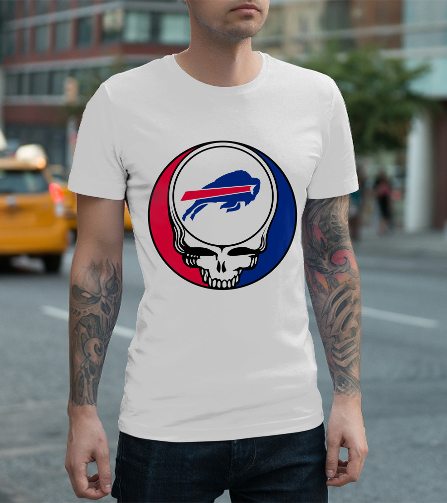 Buffalo Bills Grateful Dead Skull Circle T-Shirt