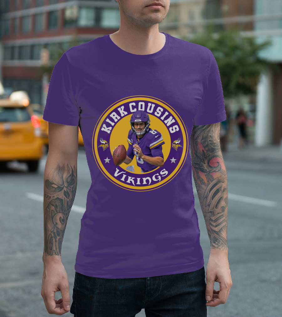 Kirk Cousins Minnesota Vikings Football Quarterback NFL Logo Circle T-Shirt