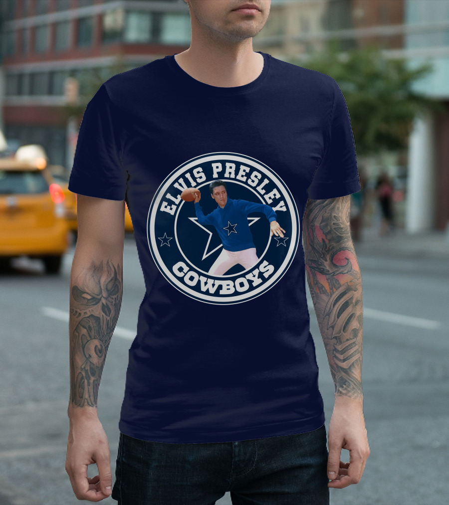 Elvis Presley Cowboys Football Star T-Shirt