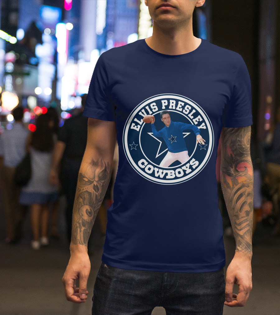 Elvis Presley Cowboys Football Star T-Shirt