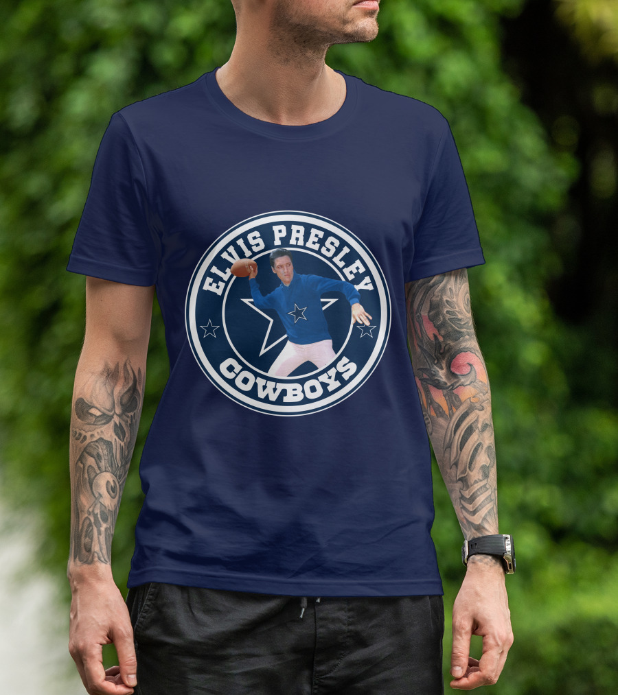 Elvis Presley Cowboys Football Star T-Shirt