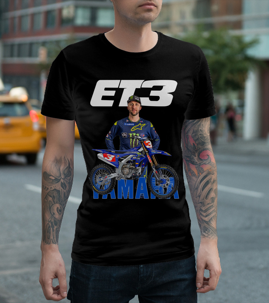 Eli Tomac 3 Yamaha Monster Energy Racing Motocross T-Shirt