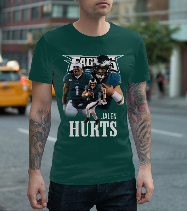 Eagles JH 01 Quarterback Trio Football Highlight T-Shirt