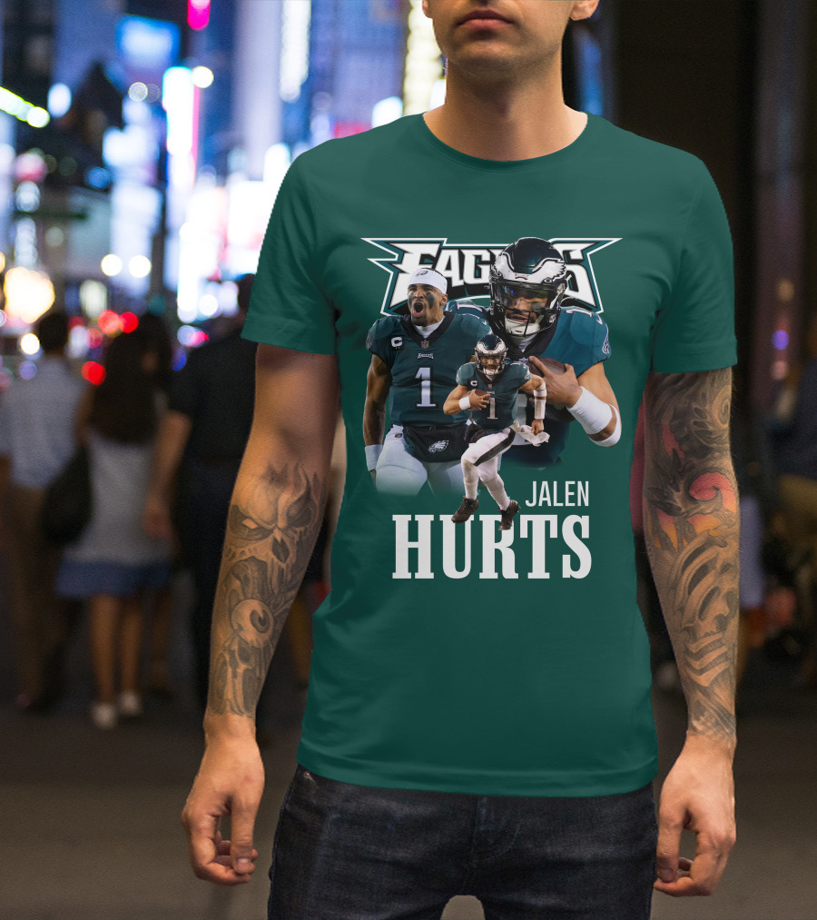 Eagles JH 01 Quarterback Trio Football Highlight T-Shirt