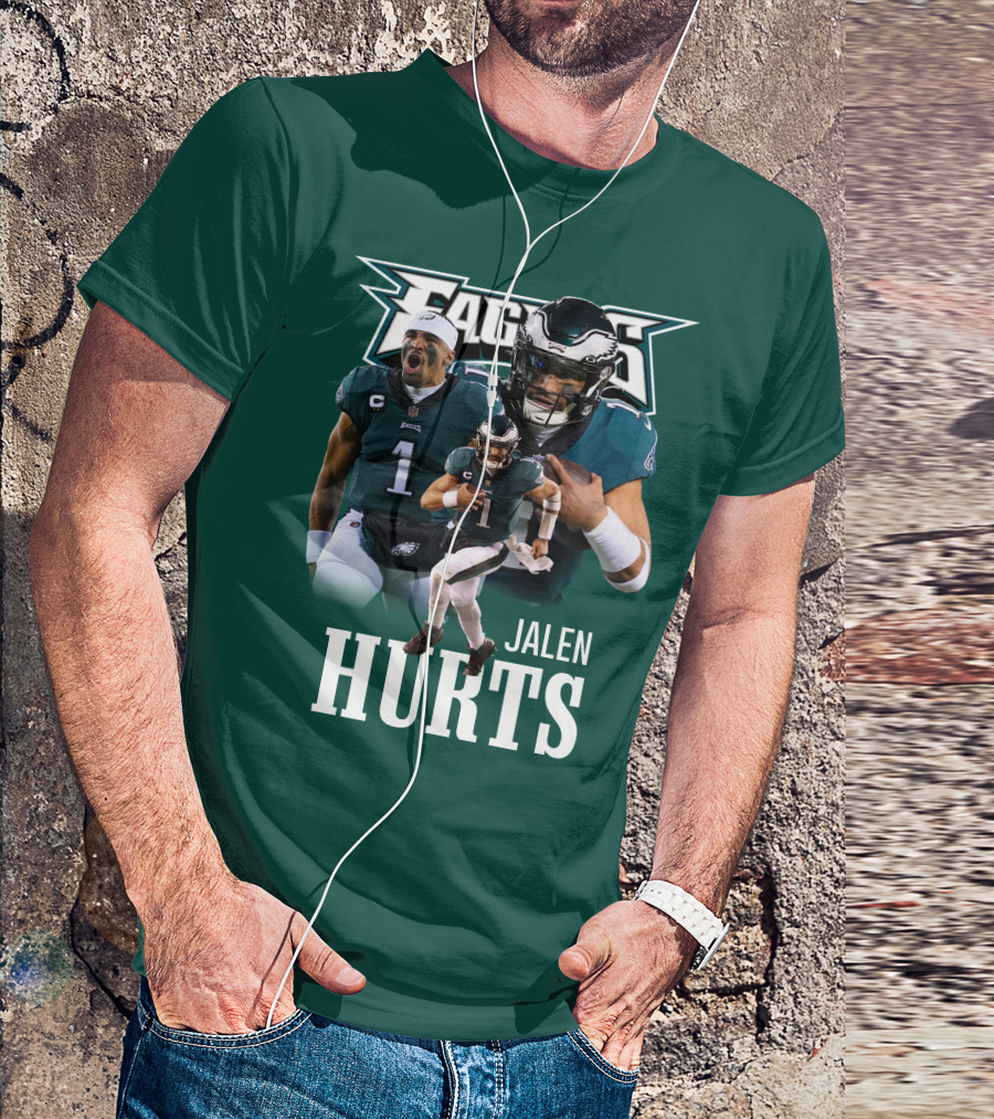 Eagles JH 01 Quarterback Trio Football Highlight T-Shirt